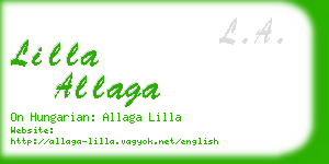 lilla allaga business card